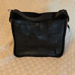 Elegant Black Woven Shoulder Bag